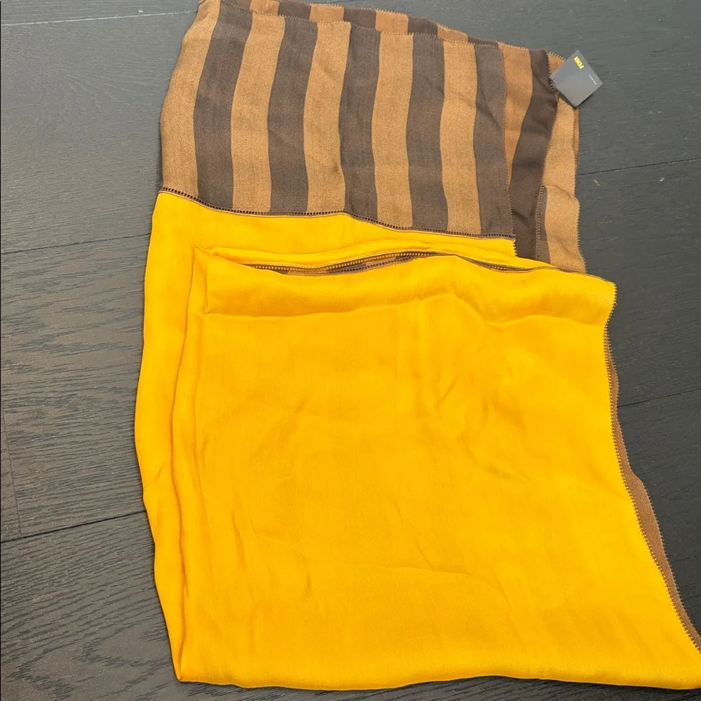 Fendi Brown and Tan Striped Scarf - Picture 5 of 6